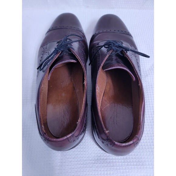 Allen Edmonds Clifton Leather Lace Up Burgundy Oxford Dress Shoes Mens size 9 B - Picture 7 of 11